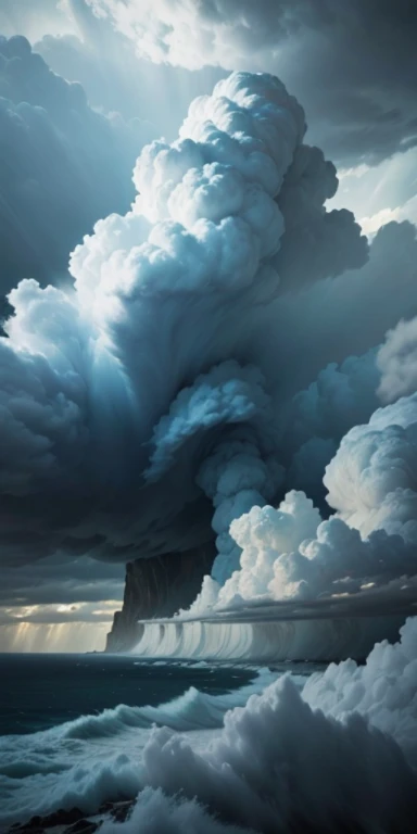 Picture of a scenery: a storm brings clouds into a frenzy.