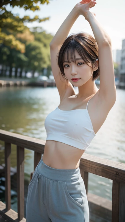 (8k, RAW photo, best quality, masterpiece:1.2), (realistic, photo-realistic:1.4), (extremely detailed 8k wallpaper), solo, a Japanse woman,slender,whole bodyショット,(realistic, realistic: 1. 3),high contrast, Bokeh, nostalgia, faded film, vintage, grain effec...