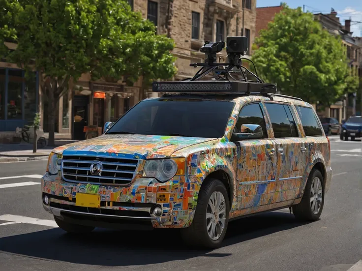 Google maps car....lol....(highres, ultra detailed, high resolution: 1.1)