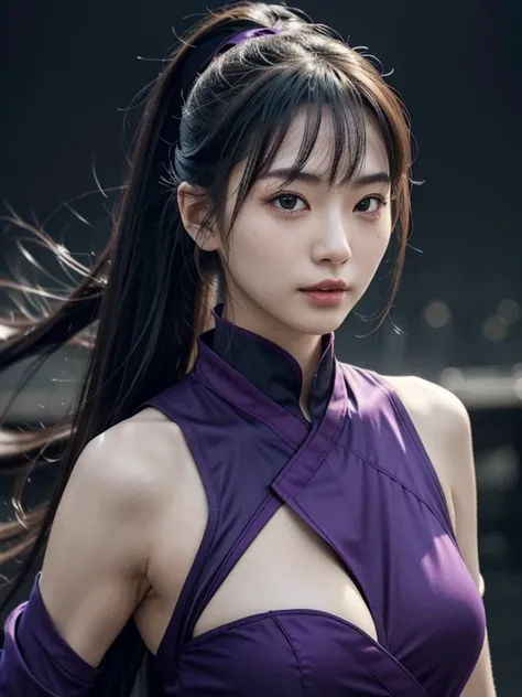 raw photos、8K portrait、real、Delicate and meticulous skin)、master piece、highest quality、official art、Unity 8k wallpaper、Super detailed、(dark scene、low key、soft light)、cinematic look、High chroma、best anatomy、Volume mist、samurai girl、slim body、whole body、1 gi...