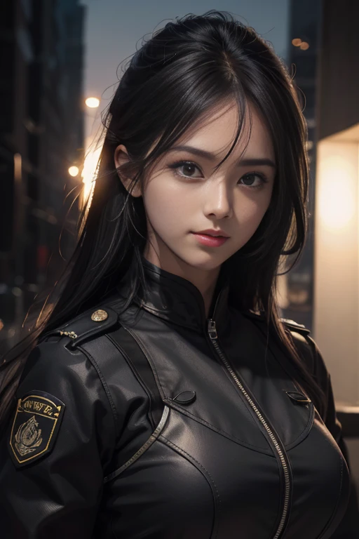 (Hyper-realistic) , (illustratio), (Increase the resolution),(8K), (Most Best Illustration),(extremely detaile), (美丽细致的眼睛),(The face is super detailed), (详细的脸), 独奏,1个Giant Breast Girl, looking at viewert, in the darkness nigth, deep shading, ssmile,cabelos...