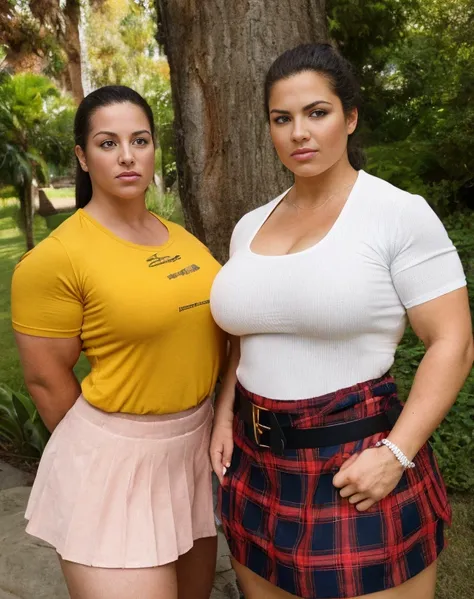 A large thick girl ,   wide hips, wide waist,  wide shoulders,  large torso ,  muscular biceps ,  Generate a full length  portrait of an overweight fat 12 year old Gina Carano, huge muscular pecs A heavily muscled iffb pro female bodybuilder,  latex Jowowh...