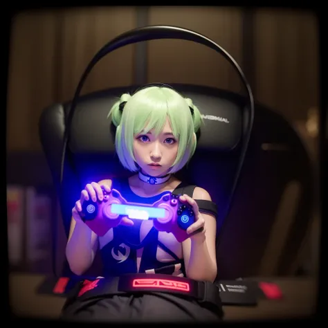 anime character con auriculares holding a game controller, anime peripheral, jugador, juego, I will deny the matter, foto de perfil 1024px, con auriculares, mikudayo, jugador aesthetic, imagen de avatar, con auriculares, lalafel, Rei Ayanami, ayanami, cont...