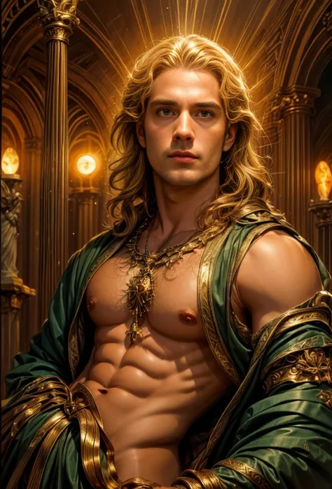 um retrato de(( um homem belo como os Deuses )), ((peitoral forte e largo)), pernas fortes e musculosasin high definition, em 8K de ((um homem)) de 18 anos, (( Homem)), Deus do Mar, Deus do Oceano, Luthien, arte de deus, Deus da mitologia grega, Deus da Lu...