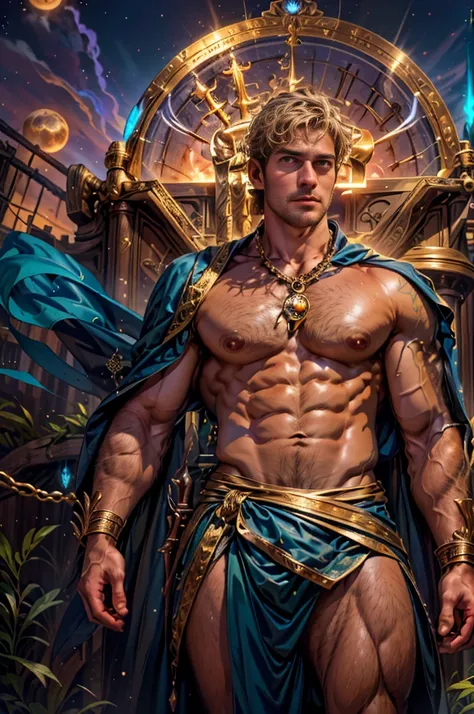 um retrato de(( um homem belo como os Deuses )), ((peitoral forte e largo)), pernas fortes e musculosasin high definition, em 8K de ((um homem)) de 18 anos, (( Homem)), Deus do Mar, Deus do Oceano, Luthien, arte de deus, Deus da mitologia grega, Deus da Lu...