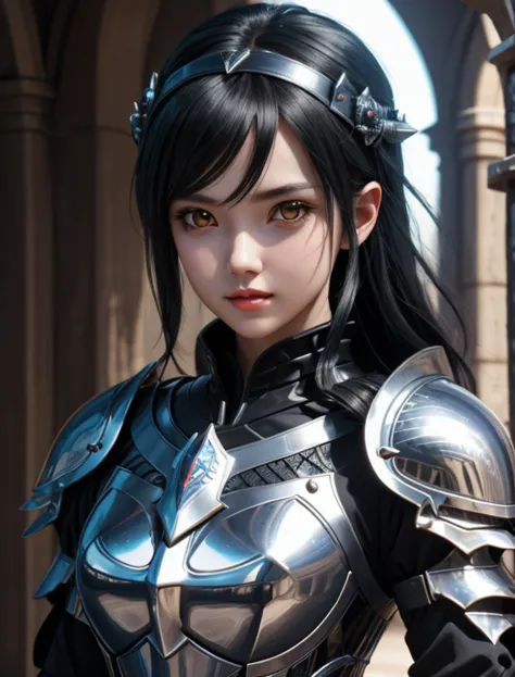 a close up of a woman in armor, knight - girl, perfect knight girl, cute knight girl, knight girl, female knight anime girl, beu...