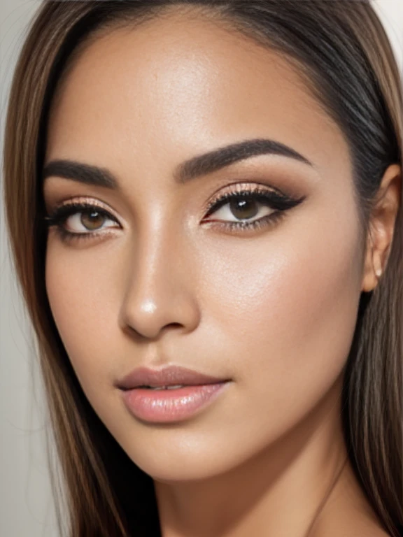 To imagine a charming and attractive makeup that highlights the beauty of your features and adds a touch of femininity and shine, I will use soft and warm colors for a natural and bright look, Ill start by applying a lightweight, moisturizing makeup founda...