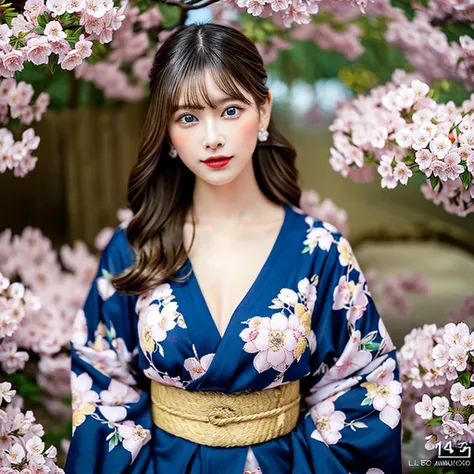 cuerpo completo,Plan completo,SFW,The Russian goddess princess in the picture of a geisha with big bright blue eyes and long fluffy Nordic type eyelashes with a perfect elegant figure and very long fluffy wavy hair of bright wheat color is in full growth i...