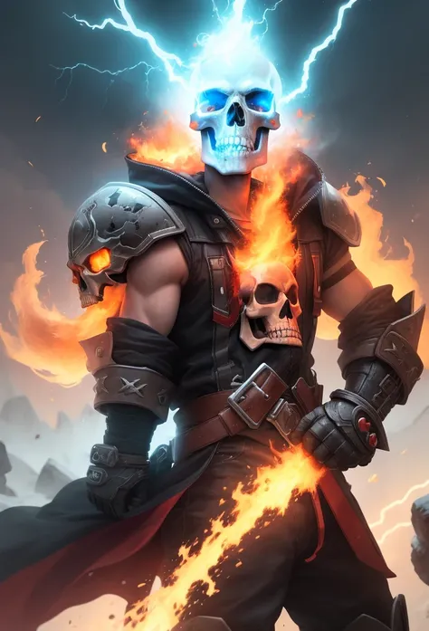 Fire, Ice and Thunder Skull