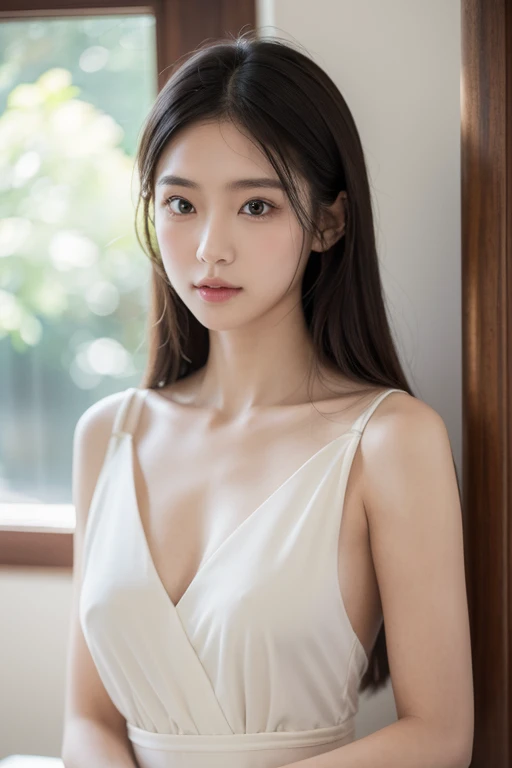 (best quality,actual:1.37),renaissance minimalism,beautiful girl,meticulous的眼睛居中,cleavage subtle color palette,meticulous,Wonderful atmosphere,glowing light,Soft light and shadow,vivid emotional descriptions,Timeless elegance,Meticulous attention to detail...