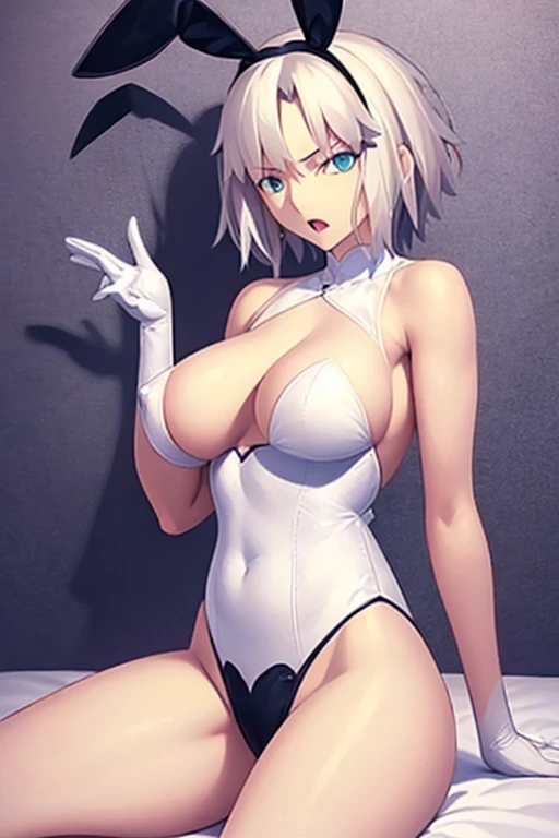 1 girl,unde,short silver hair,nipple,1 boy,penis,vaginal,sex,girl is wearing playboy bunny,show off nipple,,nsfw,ultra detailed,anime style,beatiful detailed breasts,beatiful detailed nipple,beatiful detailed 5 fingers,beatiful detailed arms,