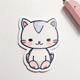 white background cute kawaii sticker