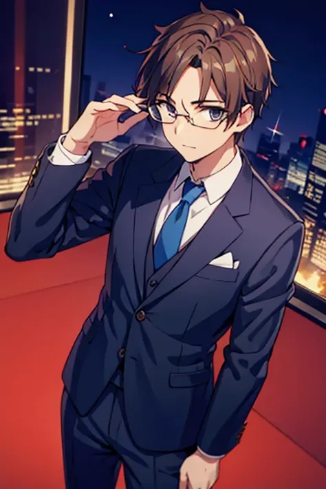 1guy, suit, glasses