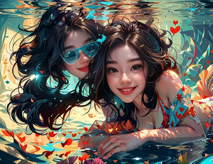 underwater beauty, warm smile, brings joy to our hearts