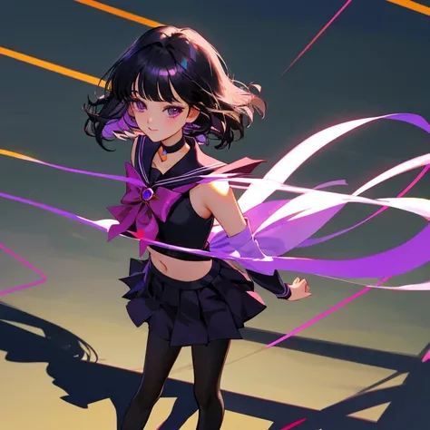 {{{{sailor saturn}}}}, {tomoe hotaru}, 8 years old, 
{{{{amazing quality, great quality, high quality, very aesthetic, aesthetic, best quality}}}}, 
realistic, photo, shadow, Three-dimensional, absurdres, Digital art, 
black hair, short hair, trimmed hair,...