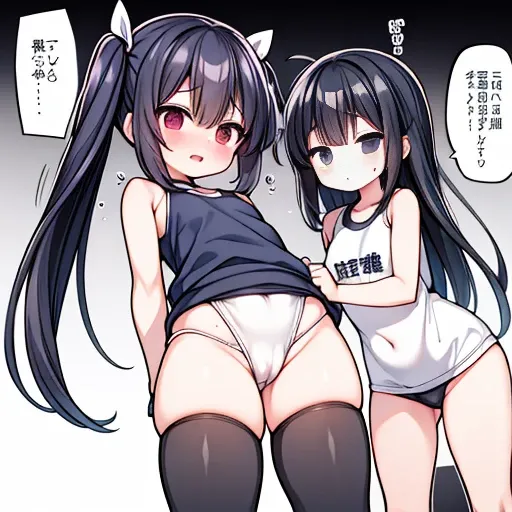 knee high socks、flat chest、thighs、sweaty、blush、Crab crotch、Peeing、Sukesuke pants、wet、Squirting、12 years old、gym、late night、multiple girls、High resolution、Detailed、Has sperm、masturbation、A very thick dick is stuck in my crotch、my hand is caught、eyes are hea...