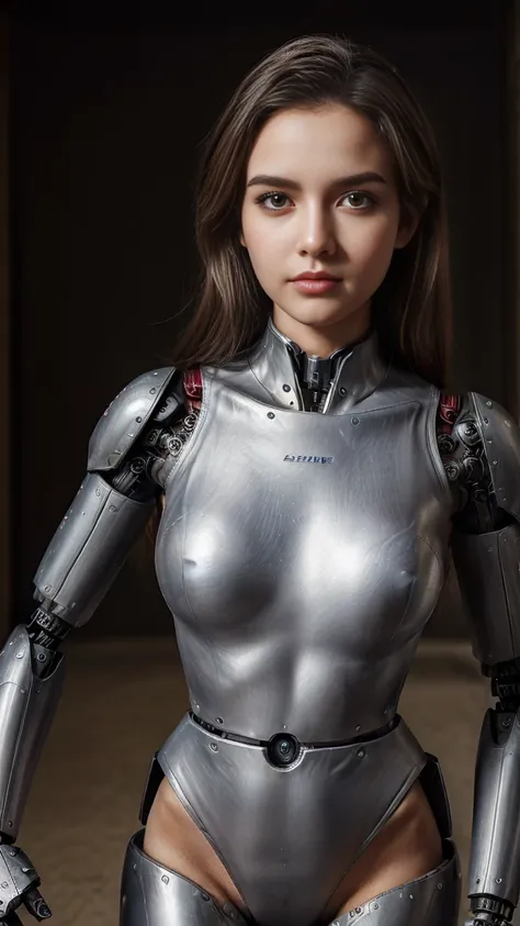 (Photorealsitic:1.4)、one robot woman、(top-quality)、(hyperdetailed face)、(Super well-formed face)、(Robot Parts)、(Female-Robot)、(25 years-old)、(Blue)、(pink there)、(Burgundy)、(metallic)、(full-body)、(sexy pose)、(Slender body)、(Model body type)、(full body mech)...