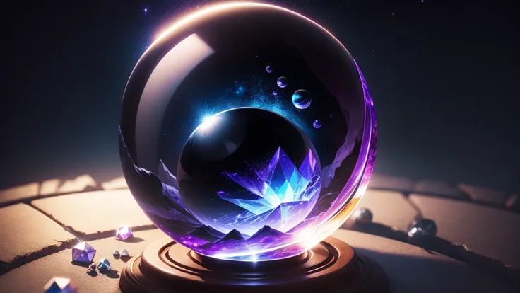 mysterious crystal ball、universe in crystal