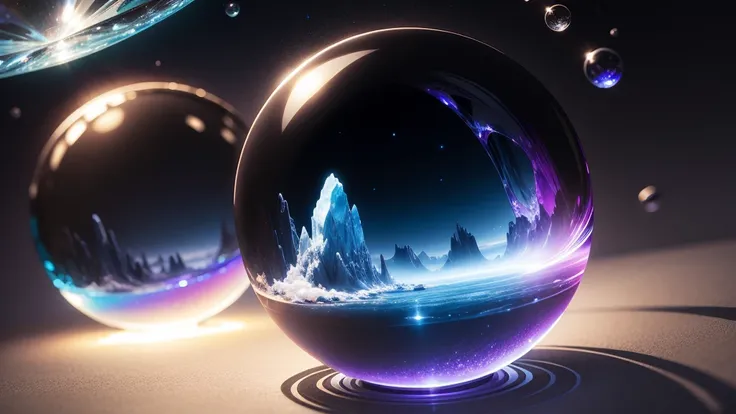 mysterious crystal ball、universe in crystal