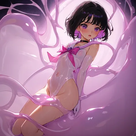 {{{{sailor saturn}}}}, {sailor senshi uniform}, {{{{amazing quality, great quality, high quality, very aesthetic, aesthetic, best quality}}}}, 
realistic, photo, shadow, Three-dimensional, absurdres, Digital art, 
black hair, short hair, trimmed hair, shin...