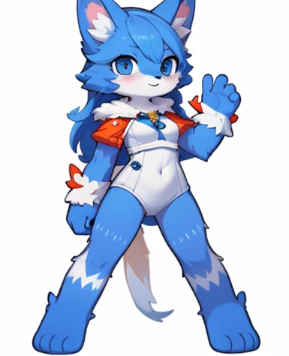 furry，full-body shot，pose