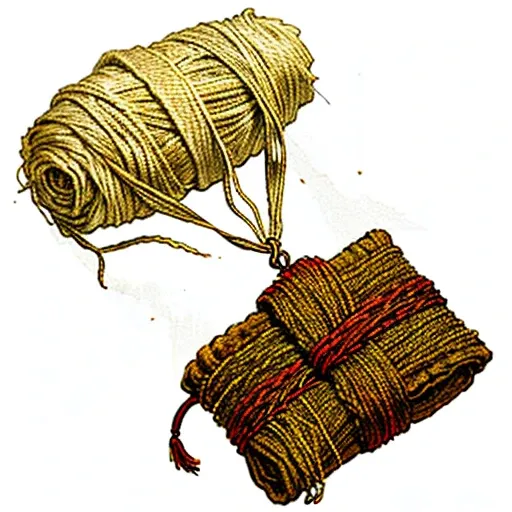 a threads of wool, hair, threads, disheveled threads, Pocket Lint Of Bless - This pocket lint when carried will add +2 to all saving throws for the balance of the day, MagicItem_v1, (white background), fullshot