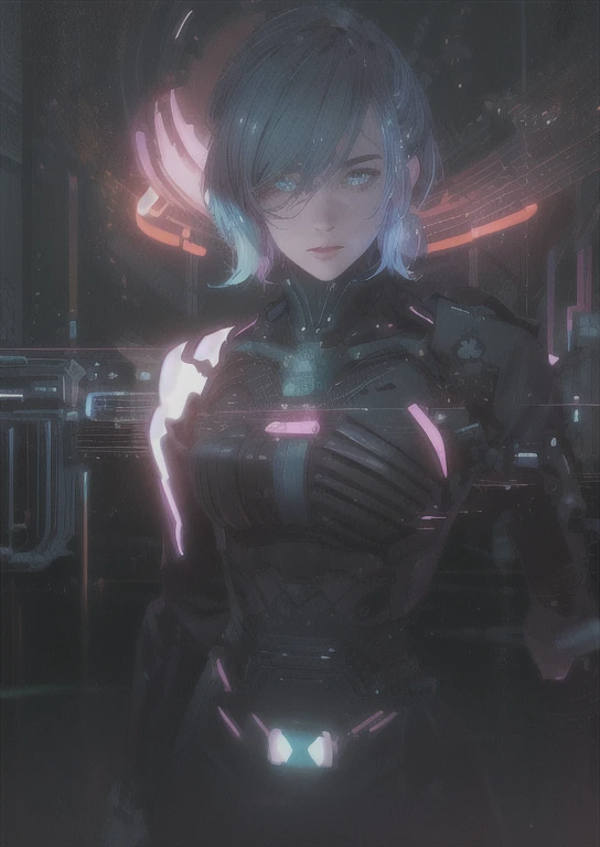 ((La mejor calidad)), ((obra maestra)), (muy detallado:1.3), ...............................................................................................................................................3D, Beautiful (cyberpunk:1.3) Mujer hacker, peinado ...