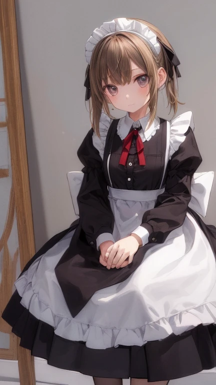 (masterpiece, highest quality), whole body, 1 girl, alone, maid dress, Classic Maid