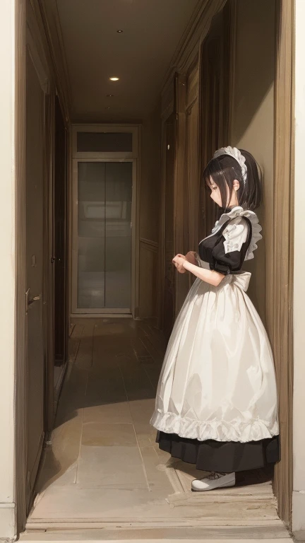 (masterpiece, highest quality), whole body, 1 girl, alone, maid dress, Classic Maid，Standing picture，whole body