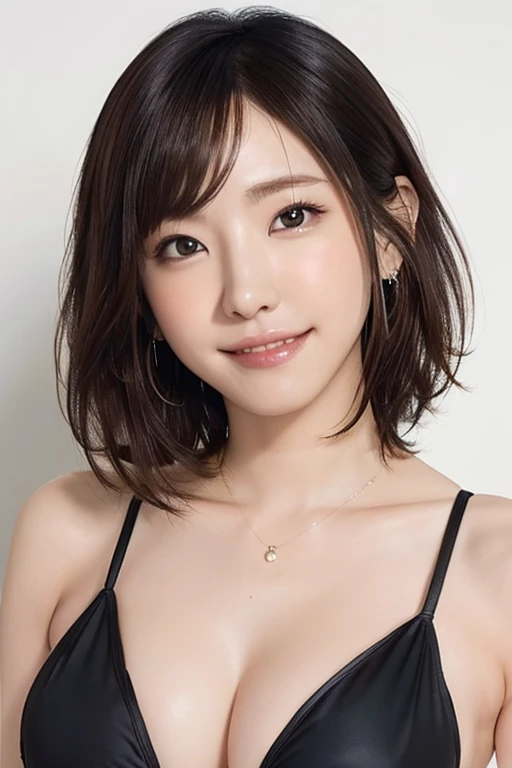 1 girl, NSFW, (white background), ((8K, born, masterpiece: 1.4)), (professional photography, sharp:1.2), ((portrait shot)), perfect dynamic composition, (natural sunlight), (soft shadow), (perfect body:1.4, slim abs:1.2), ((Japan hairstyles:1.4, huge breas...