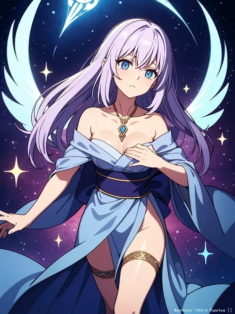 Kazuki Aetherwind possesses an ethereal and enchanting appearance in the magical realm of Eldoria. Her silver-white hair flows like moonlight, framing a face adorned with subtle runic tattoos that softly illuminate when touched by magical energies. Her eye...