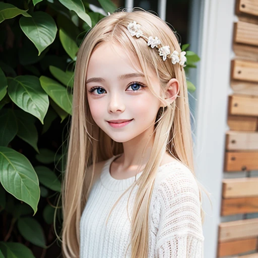 shiny skin、 Very cute and beautiful face、Shiny and very beautiful bright white skin、very beautiful and cute pale blue eyes、Beautiful very long shiny silky blonde hair with golden shine、（10 years old）、one small very beautiful cute girl、Beautiful cute bright...