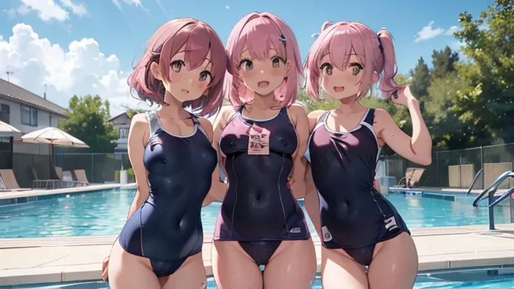 mastute piece,Best Quality,insanely detailed,8k cg,nsfw,
take a picture of the whole body,
3girls,line up in a row,(nipple holes school swimsuit:1.4,crotch holes school swimsuit:1.4,nippleless fully visible:1.4,crotchless fully visible:1.4),blush,shy,ecsta...