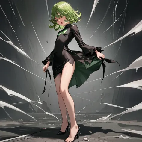 {{{tatsumaki}}}, {one punch man}, 
{{{{amazing quality, great quality, high quality, very aesthetic, aesthetic, best quality}}}}, 
realistic, photo, shadow, Three-dimensional, absurdres, Digital art, 
{{{{Magical girl}}}}, beautiful girl, one girl, 
green ...