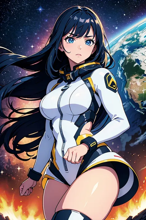 (best quality,4k,8k,highres,masterpiece:1.2),ultra-detailed,anime girl fantasy,sci-fi,space suit,big,front view,solo photo,thick...