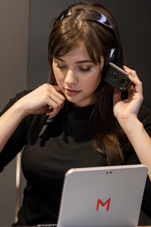 gmail virtual aissstant office job, young woman giving instructions over smart phone to virtual assistant