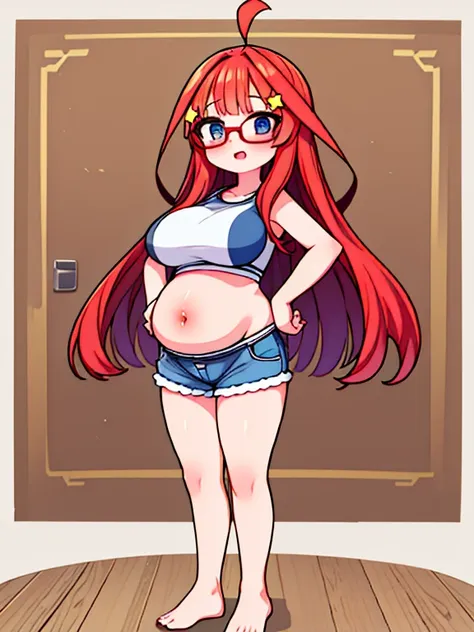 (very high quality, detailed) an image of a full body pregnant girl with a round belly, long hair, very big breasts, bubble butt...