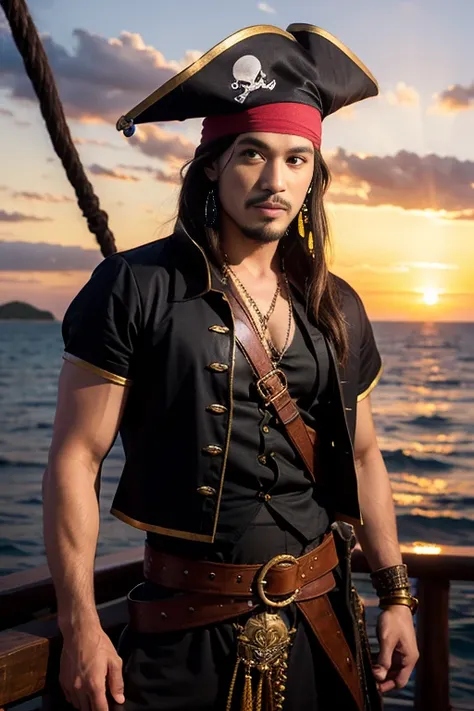 pirate handsome man thai. have The ship blackpearl