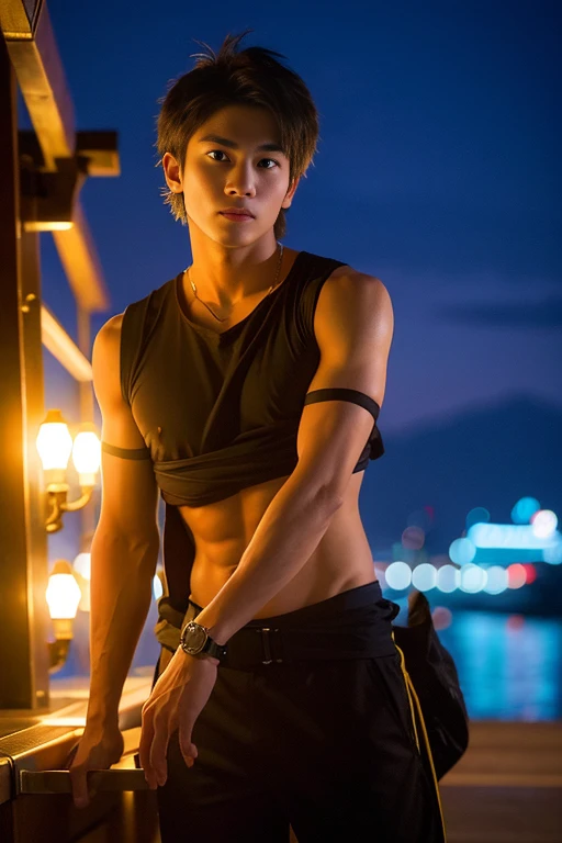 Pirate, teen, age 25, Thai, handsome, Thai. have The aircraft carrier night