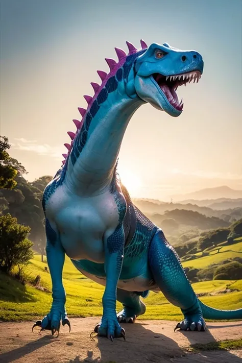 Dinossauros utra realista com cores fontes, 