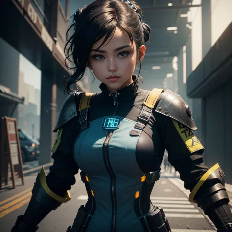 melhor qualidade，obra-prima，detailed representation：1.9，3D，Uma bela imagem feminina cyberpunk，Imagens de alta densidade，High-range dynamics，Ray tracing，NVIDIA RTX，Hyper-resolution，Irreal 5，underground dispersal、Textura PBR、post process、Filtragem de Anisotr...