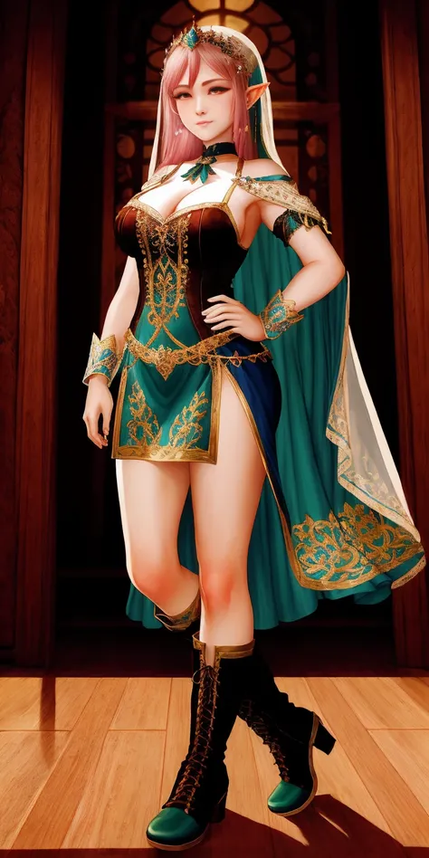 full body of a woman in a dress with a veil, feet together, standing feet together, militar boots, beautiful fantasy maiden, beautiful fantasy art portrait, fantasy victorian art, medieval fantasy art, beautiful and elegant elf queen, portrait of queen of ...