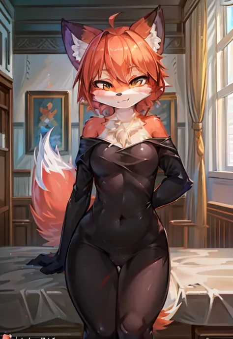 (furry art, Uploaded to e621:1.4), (masterpiece:1.3), (highest quality:1.2),(2D:1.0), (anime:1.0), (shape:1.0), (sharp:1.2), (night_environment), (restaurant), (clear, shiny:0.8), (Material:1.1), (Super detailed:1.0) (1girl, alone), (Fox_girl, anthro furry...