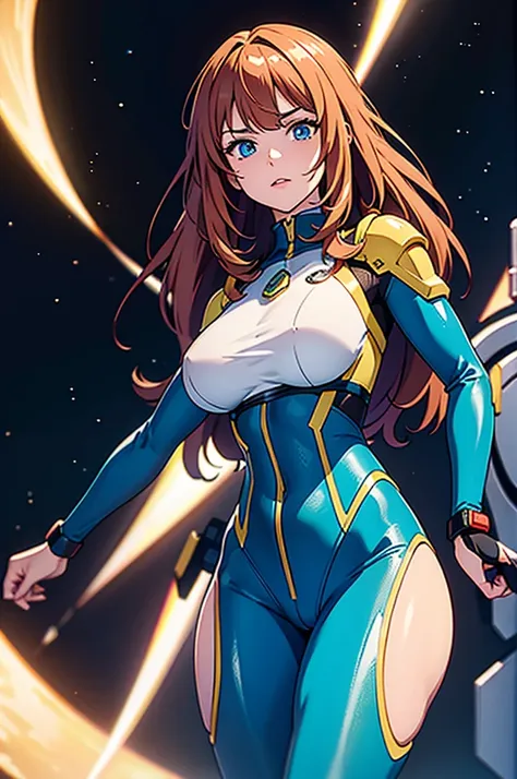 (best quality,4k,8k,highres,masterpiece:1.2),ultra-detailed,anime girl fantasy,sci-fi,space suit,big chest,front view,solo photo...