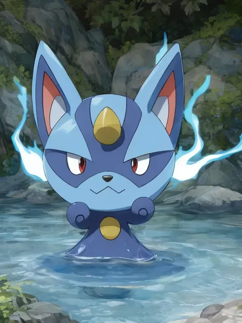 Create a cute Chibi dog with water powers based on the Pokémon Anime.