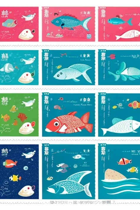 "Design a cute sea life themed Line stamp。In particular, I need 16 stamps of crustaceans.、Make sure each one has a different expression or pose。Expressing adventures in the sea and fun moments with friends.、Design it to give it a retro feel.。Stamp size is ...