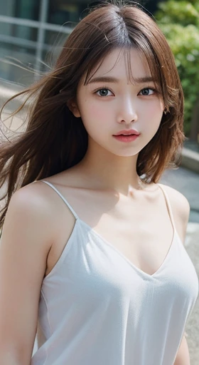 finely, High resolution, high quality、完璧なダイナミックな構figure, beautiful and fine eyes, medium hair, 、natural color lip,Kamimei、Shibuya Ward、20 year old girl、1 person、transparent skin、shining hair、Ocean, 最high quality, figure, super detailed, finely, High resolu...