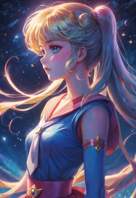 (best quality,4k,highres,masterpiece:1.2),ultra-detailed,realistic:1.37,anime,anime girl with long hair in a starry sky,anime girl with universe hair,just bartel,sailor moon,beautiful,hair inspired by Naoko Takeuchi,anime art nouveau style cosmic display,b...