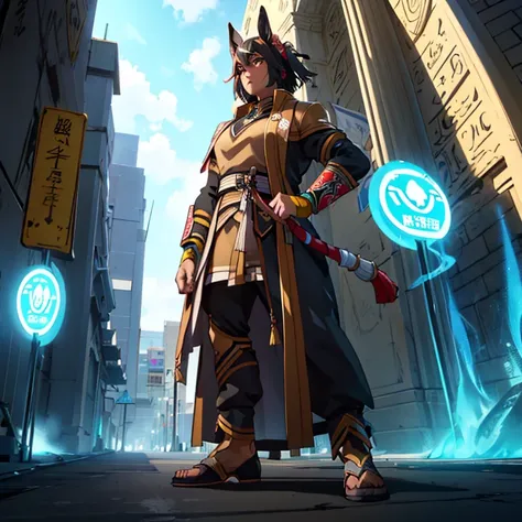 ((highest quality,8k，unorganized resolution，16k, masterpiece: 1.3)),a man in costume is standing in front of a building, death g...