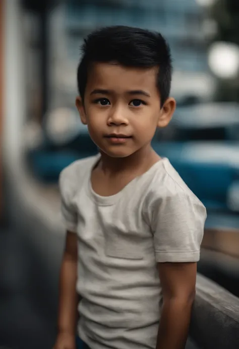 ((Masterpiece, ultra detailed, best quality, HDR, UHD, Sharp focus, hyper realistic, photorealistic, like a photo, RAW Photo))1 kid, 9yo, white shirt and jeans, street style, a malay kid in cyberpunk city, on the streets